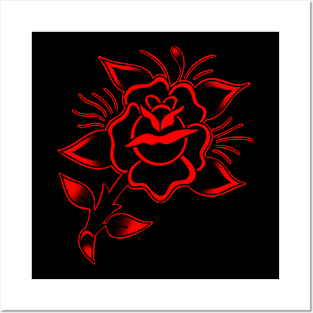 HomeSchoolTattoo Rose Posters and Art